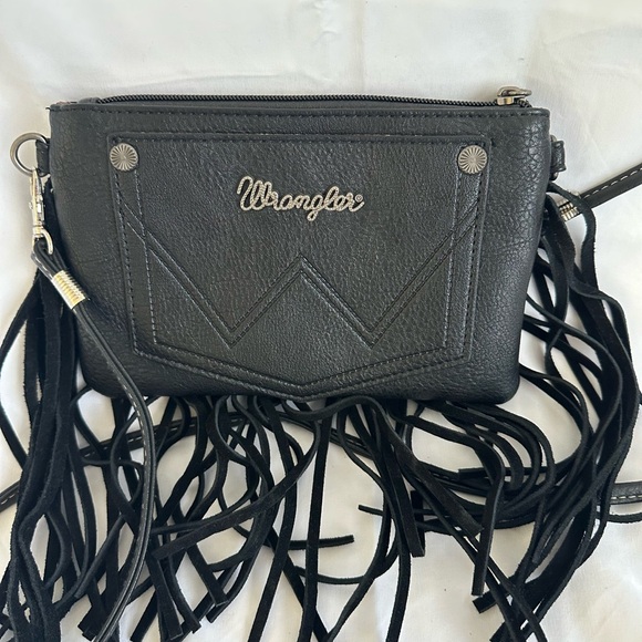 Wrangler Black and Gray Fringe Clutch - Picture 2 of 2